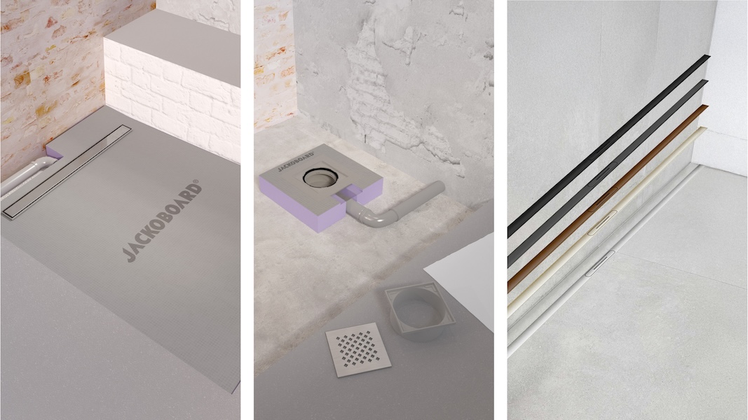 Nieuwe douche-elementen van JACKOBOARD® voor elke bouwsituatie